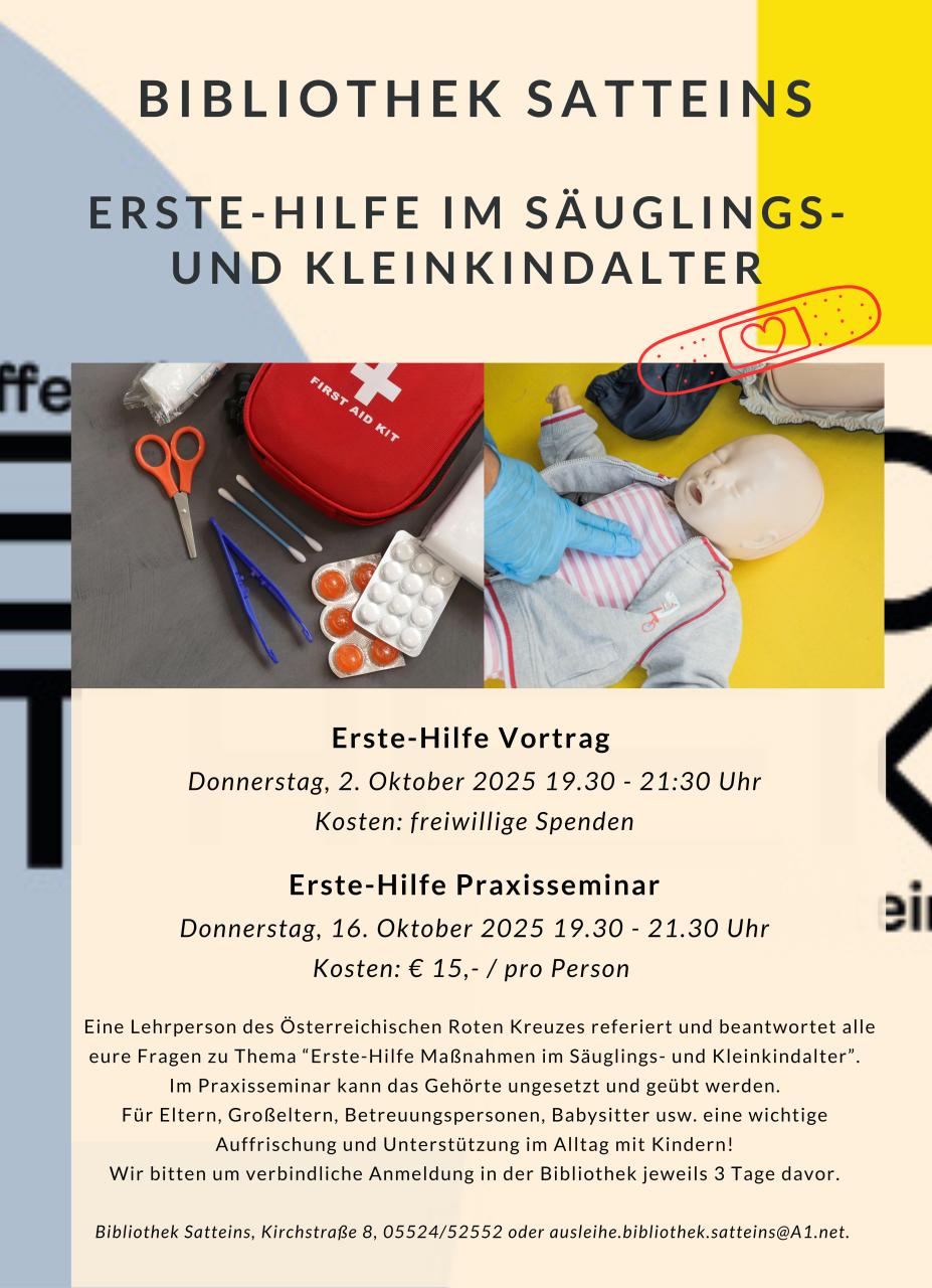 Erste Hilfe Vortrag und Workshop 2025