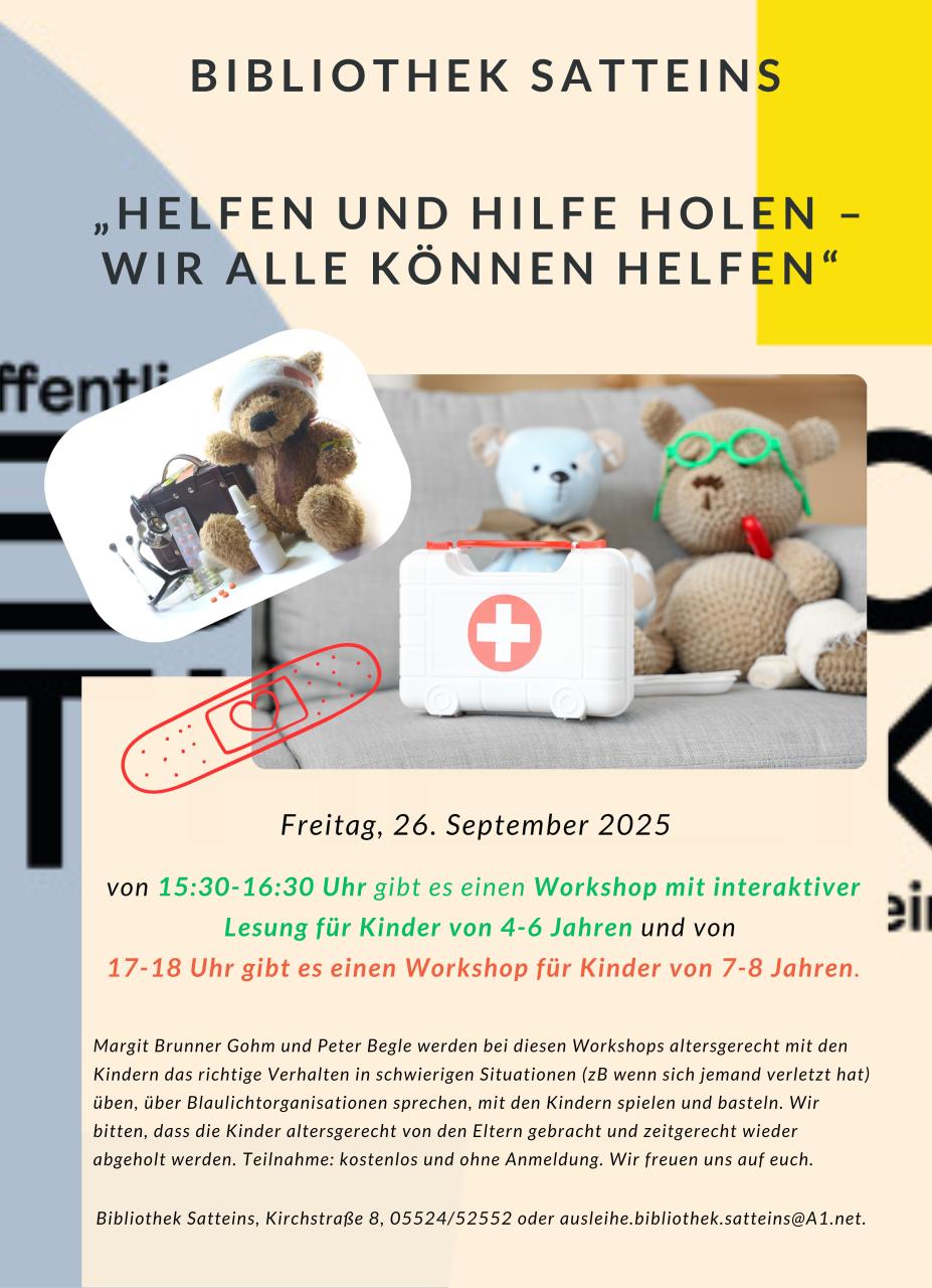 Wir alle können helfen 2025 Plakat