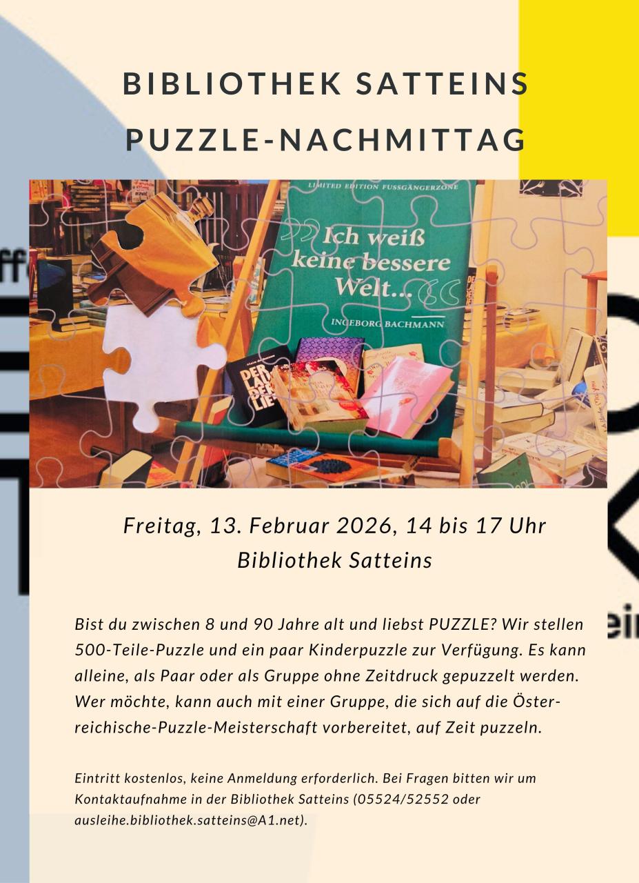 Plakat-Puzzlenachmittag
