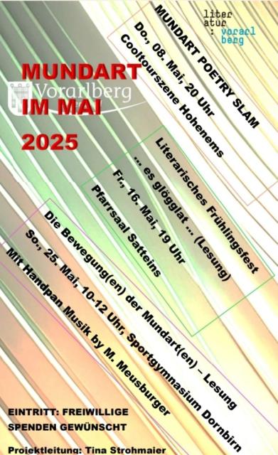 Plakat Mundart im Mai 2025