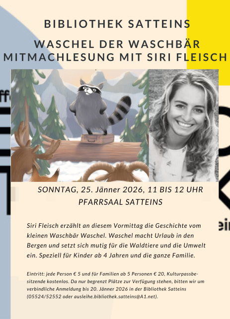 Plakat Waschel der Waschbär